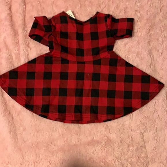 Red & Black Buffalo Plaid Dress Baby Girl - Picture 3 of 4